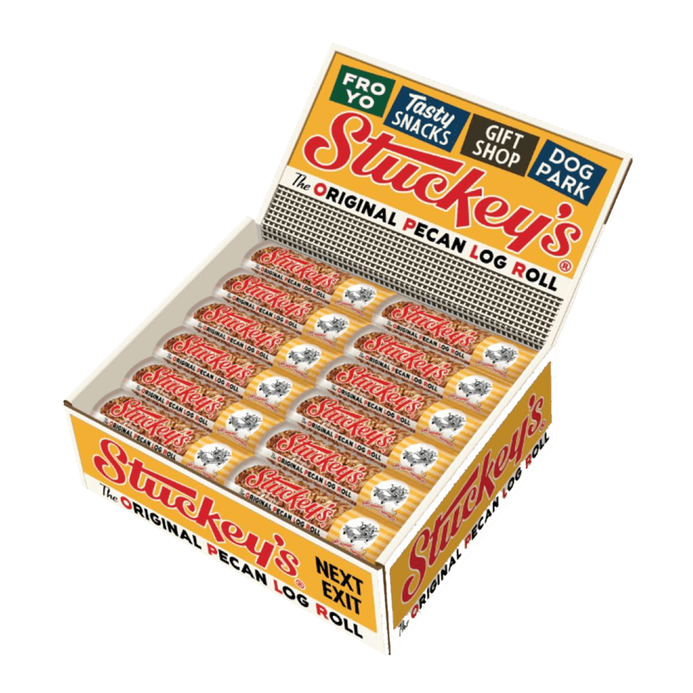 Pecan Log Roll Vanilla Candy Box 24pc 2oz