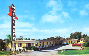 Postcard picture of the Motel Rand from 1965
