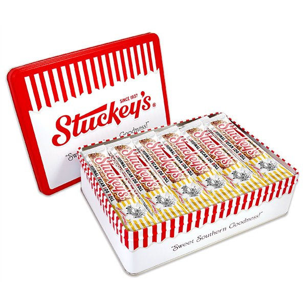 Stuckey's | Pecan Log Roll | Gift Tin | 12 count | 4 oz.