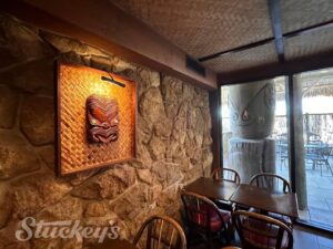 Interior of Bahi Hut in Sarasota, Florida.