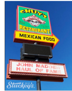 Sign for Chuy's Mexican Restaurant